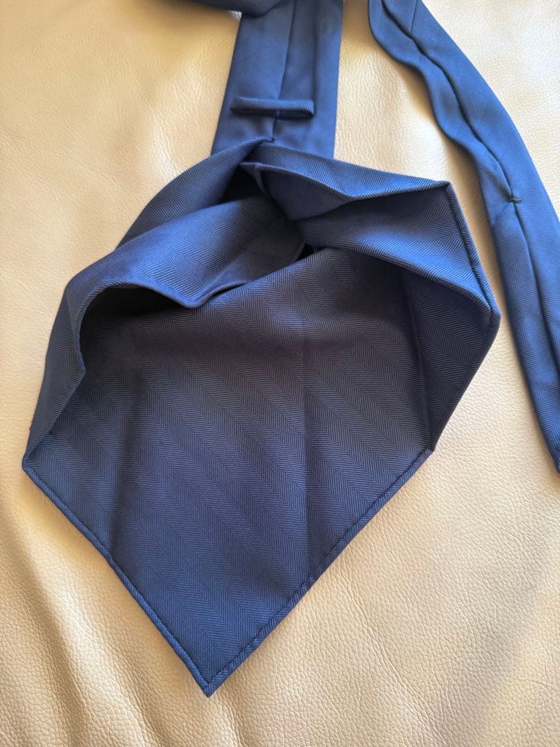 TIE YOUR TIE セッテピエゲ ネイビーソリッド LANA WOOL