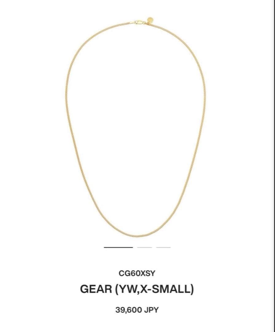 GEAR (YW,X-SMALL) ゴールド ネックレス X-SMALL