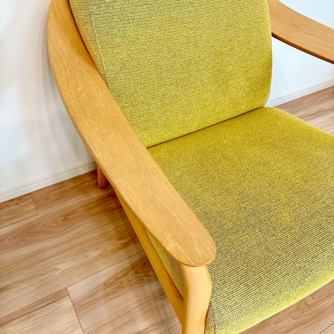 ✨美品✨ カリモク 1人掛け ソファ WW5700 ウォールナット ナチュラル