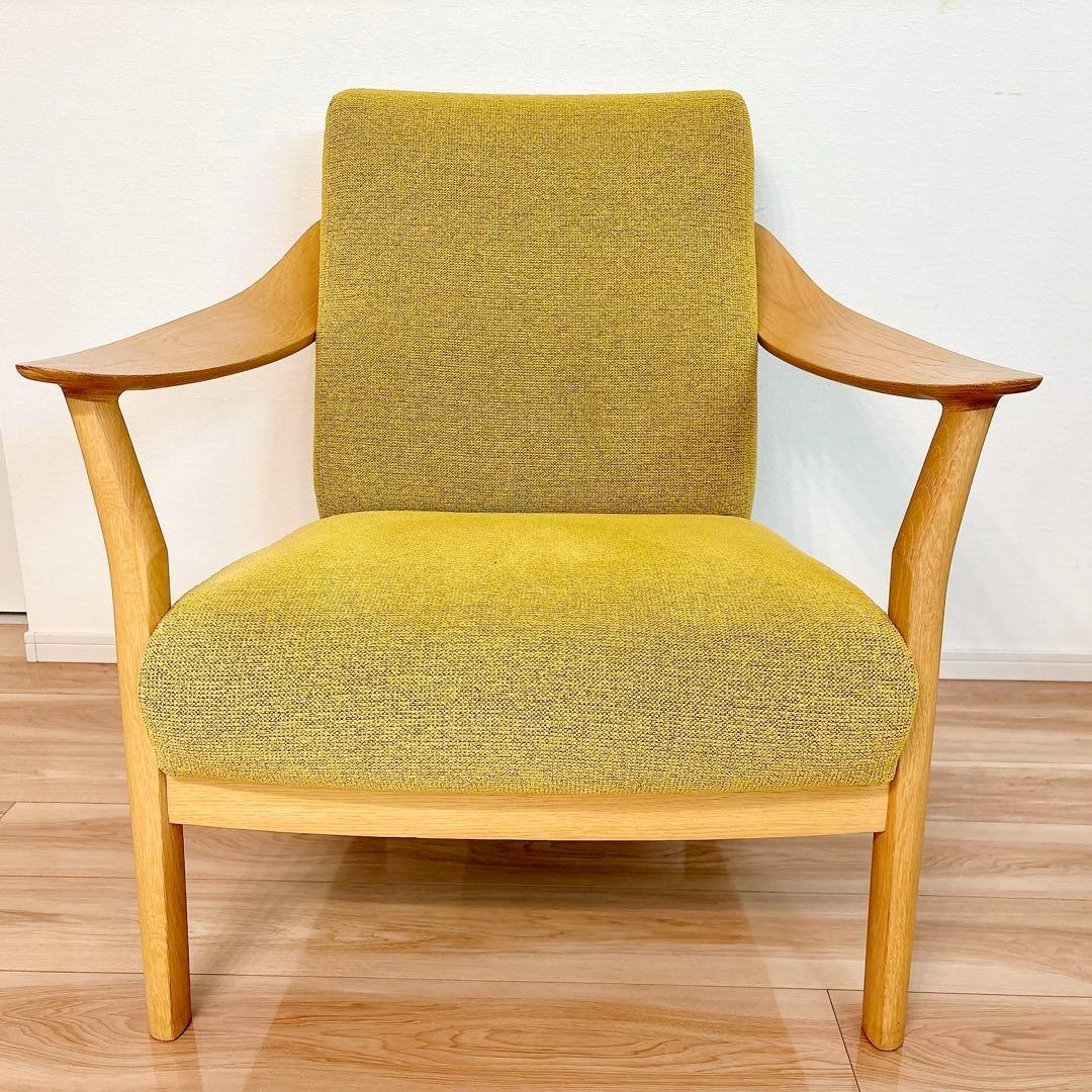 ✨美品✨ カリモク 1人掛け ソファ WW5700 ウォールナット ナチュラル