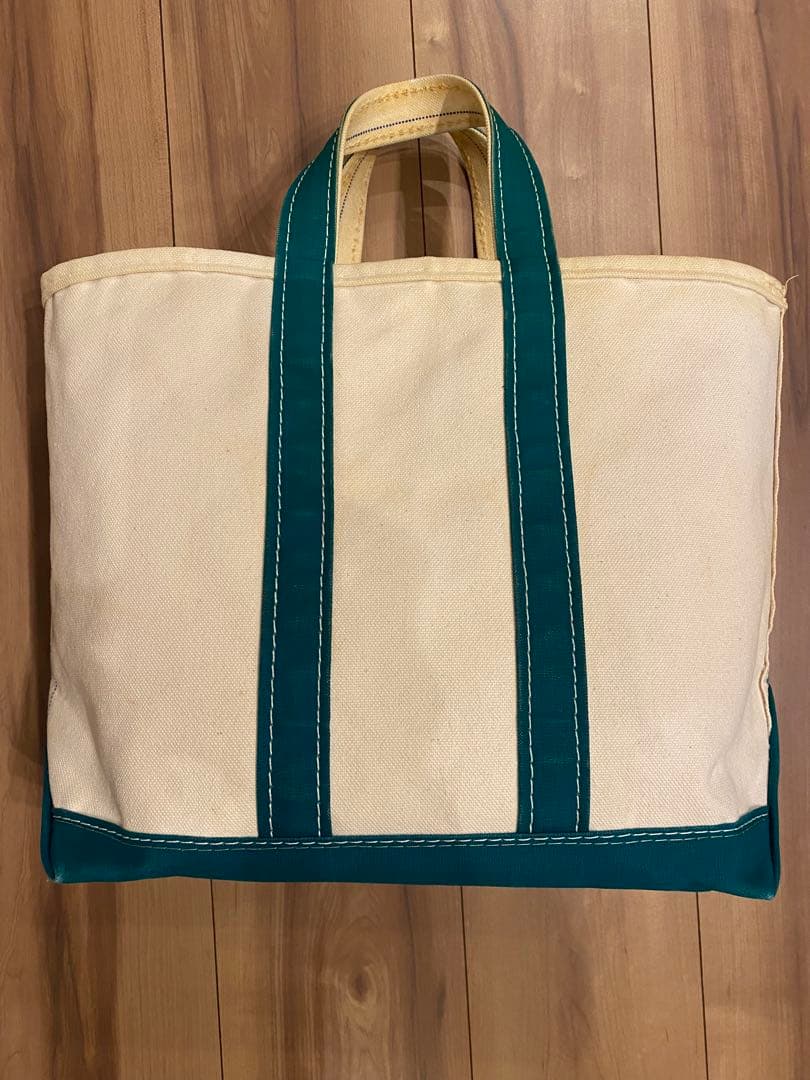 80s エルエルビーン　トートバッグ　2色ギザタグ　グリーン　M 美品