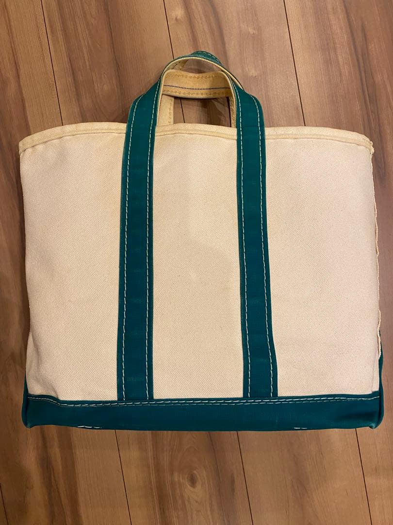 80s エルエルビーン　トートバッグ　2色ギザタグ　グリーン　M 美品