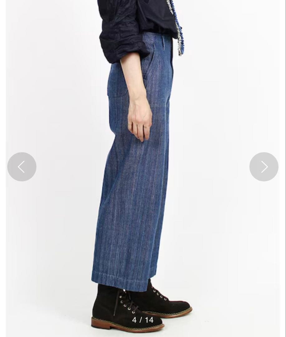 kuma kuma⭐︎45R カディデニムペインターパンツ