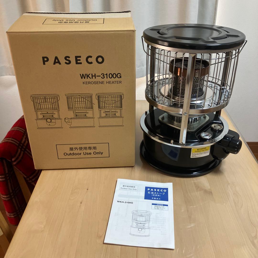 パセコ　対流型　石油ストーブ　WKH-3100G ブラック　手渡限定