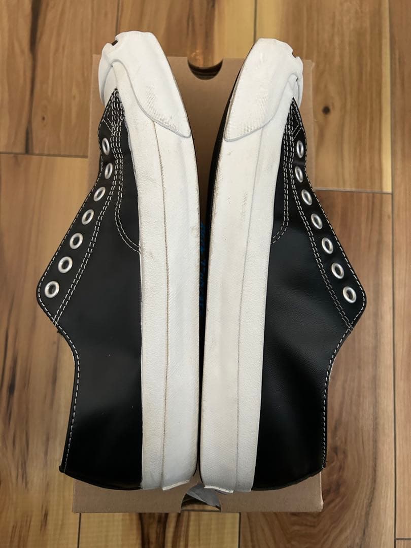 廃盤 コンバース ジャックパーセル レザー ブラック 26cm 箱付き 紐未使用