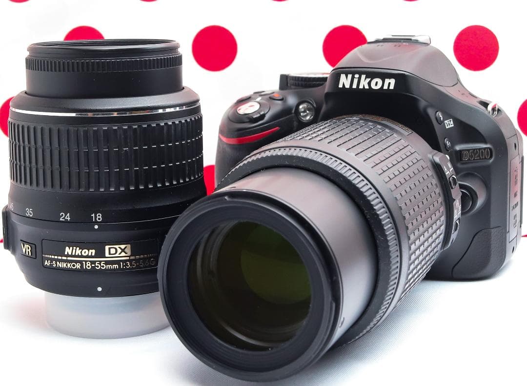Nikon D5200❤ダブルレンズ❤スマホ転送OK❤高画質・高性能❤一眼レフ