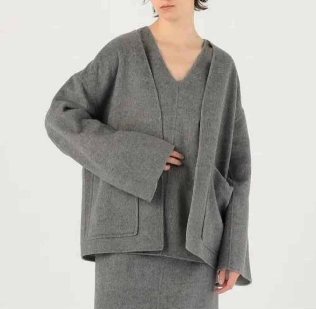 未使用✨DES PRS デプレ ウール ノーカラージャケット グレー