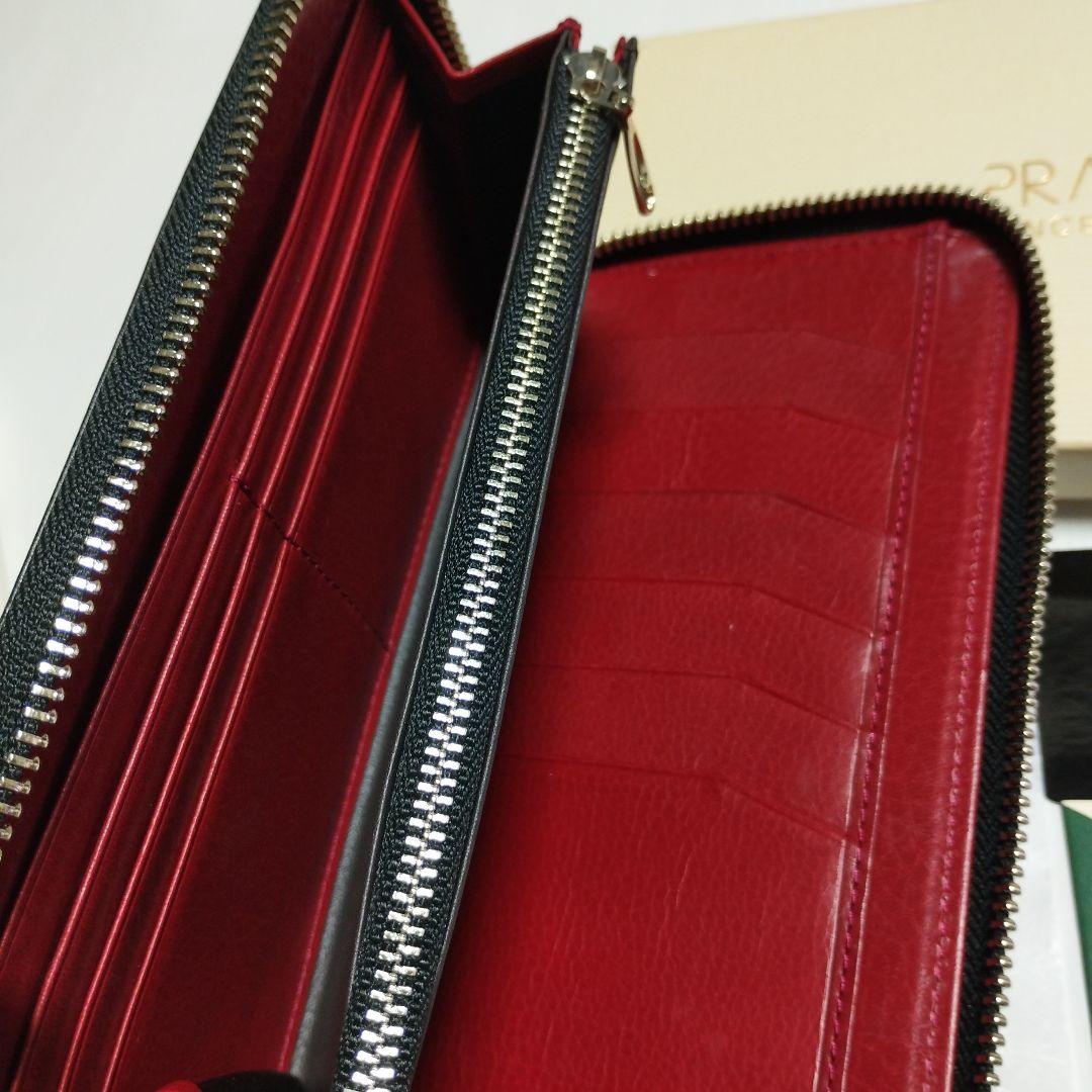 未使用 PRAIRIE GINZA ブライドルレザー 長財布ラウンドジップ 牛革