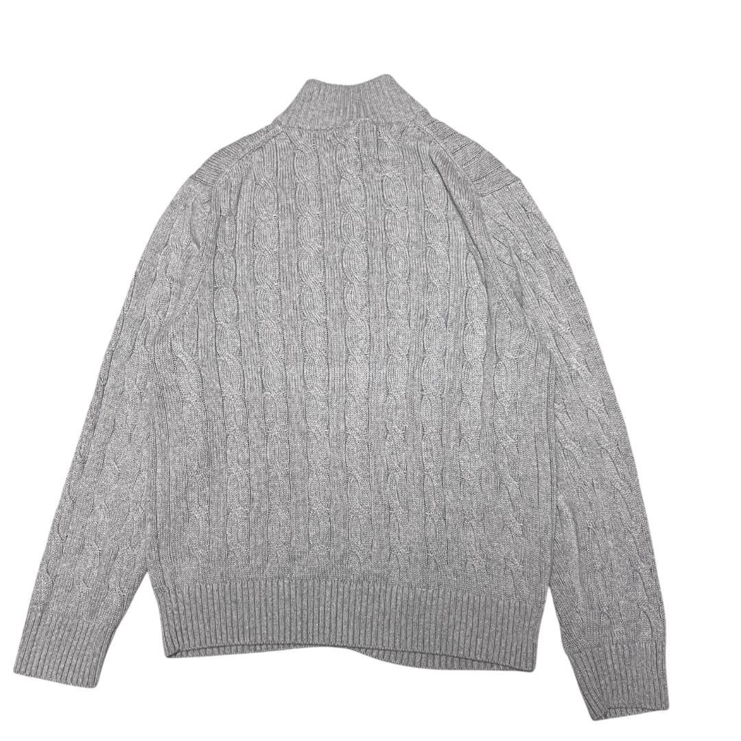 ブルックスブラザーズ ケーブルニット ニットブルゾン L スーピマコットン