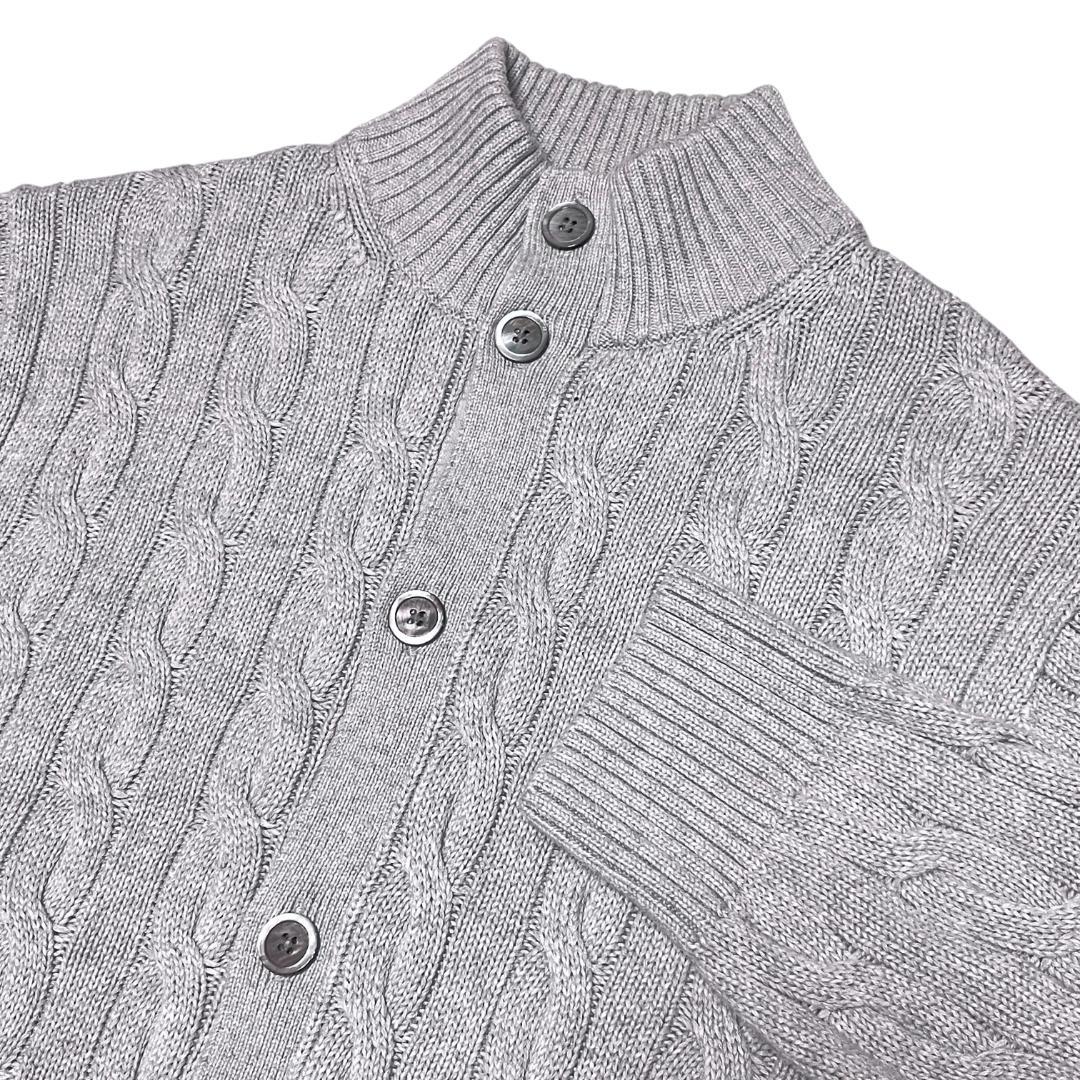 ブルックスブラザーズ ケーブルニット ニットブルゾン L スーピマコットン