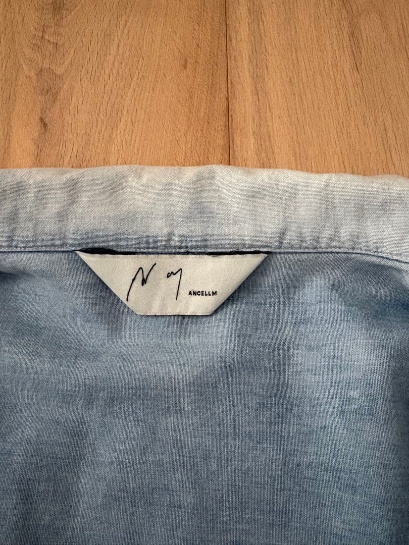 トップス ANCELLM AGING CHAMBRAY LONG SHIRT