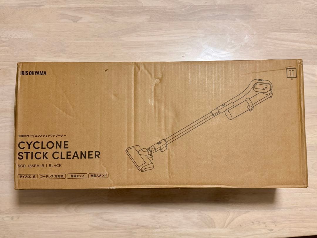 アイリスオーヤマ 充電式サイクロンスティッククリーナー SCD-185PM-B