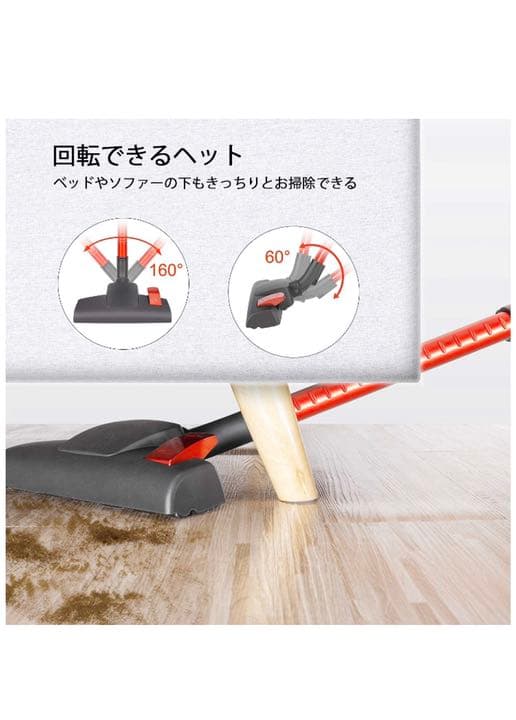 掃除機 17000Pa 600W MooSoo 最強吸引力 コード式 超軽量