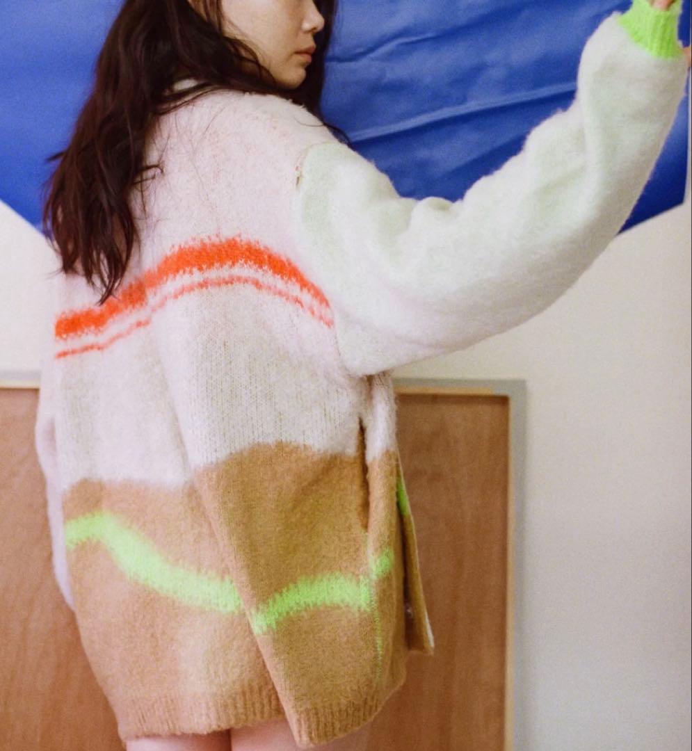 【新品タグ付き】pamm 気狂いのニットカーディガン 不幸なベージュ