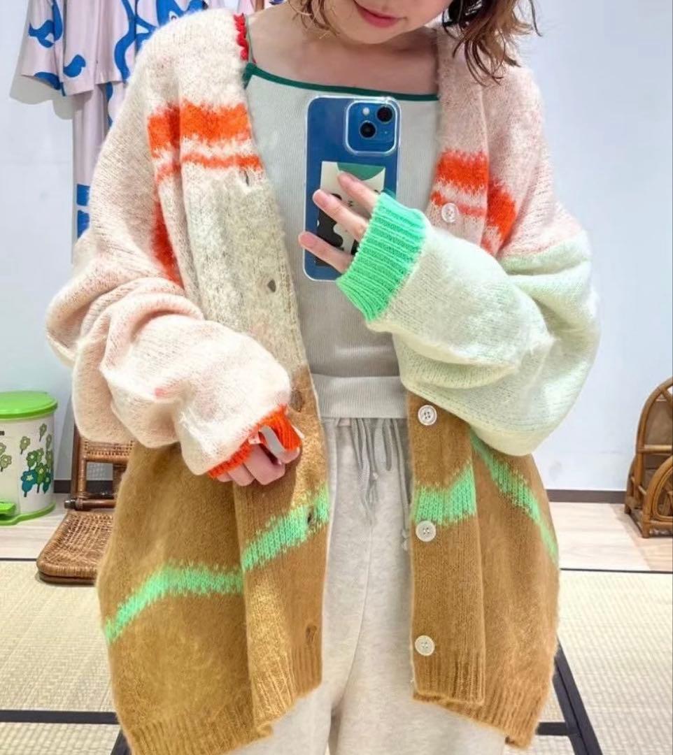 【新品タグ付き】pamm 気狂いのニットカーディガン 不幸なベージュ