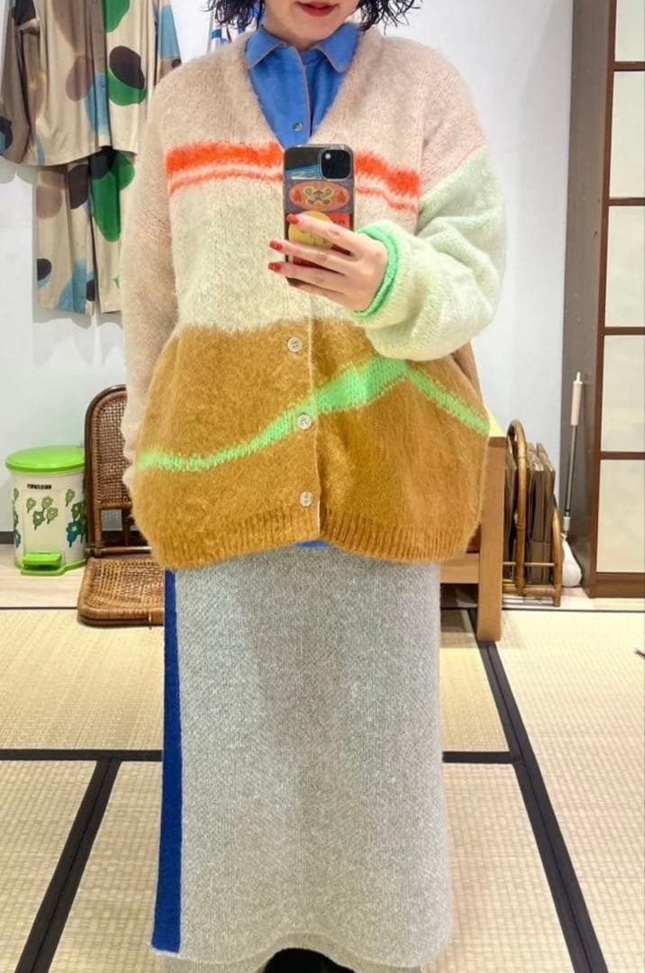 【新品タグ付き】pamm 気狂いのニットカーディガン 不幸なベージュ