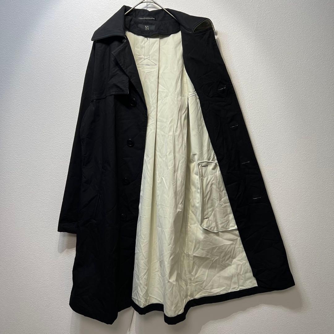 希少 ワイズ 上質 ワッシャー シワ加工 ダブルガンパッチ チェスターコート 1