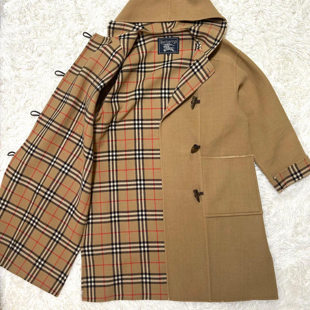 ✨カシミヤ混✨BURBERRY バーバリー　ダッフルコート　ノバチェック　S