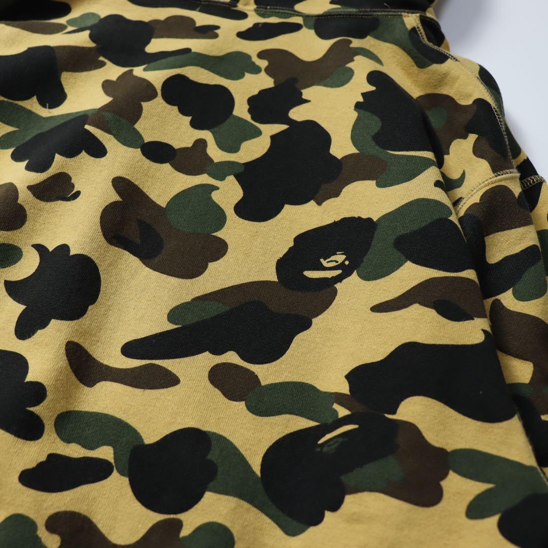 レア　A BATHING APE エイプ　1st カモ シャーク パーカー