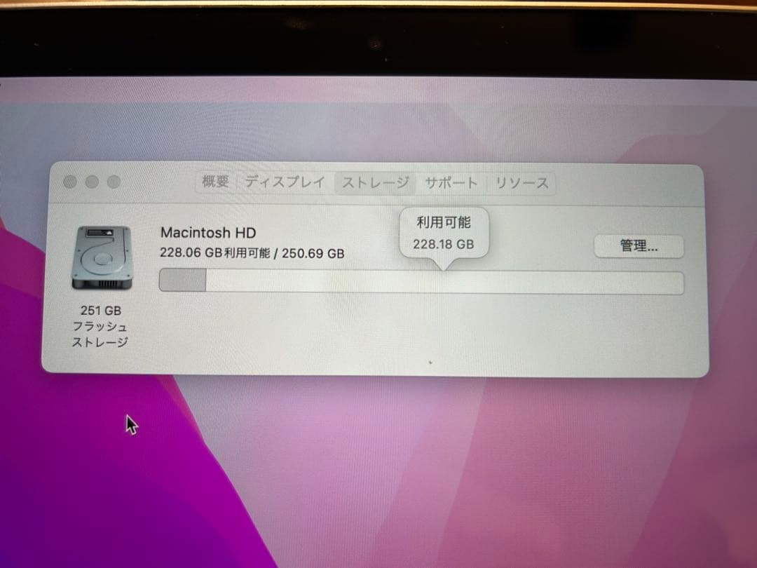 【美品】MacBook Pro 13インチ 2016 256GB メモリ8GB