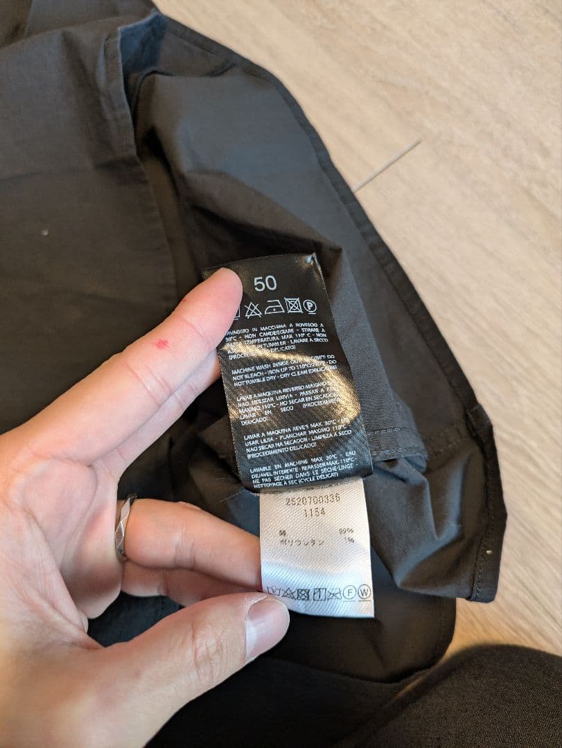 ラフシモンズ ブラック半袖シャツ 50