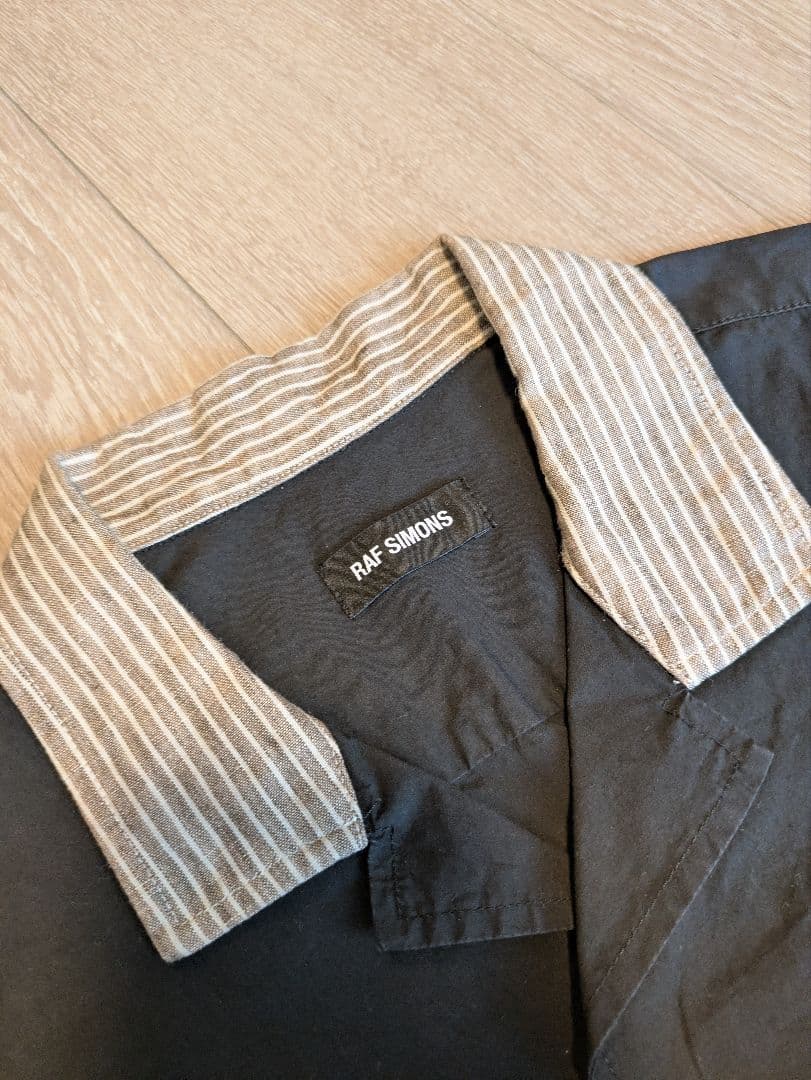 ラフシモンズ ブラック半袖シャツ 50