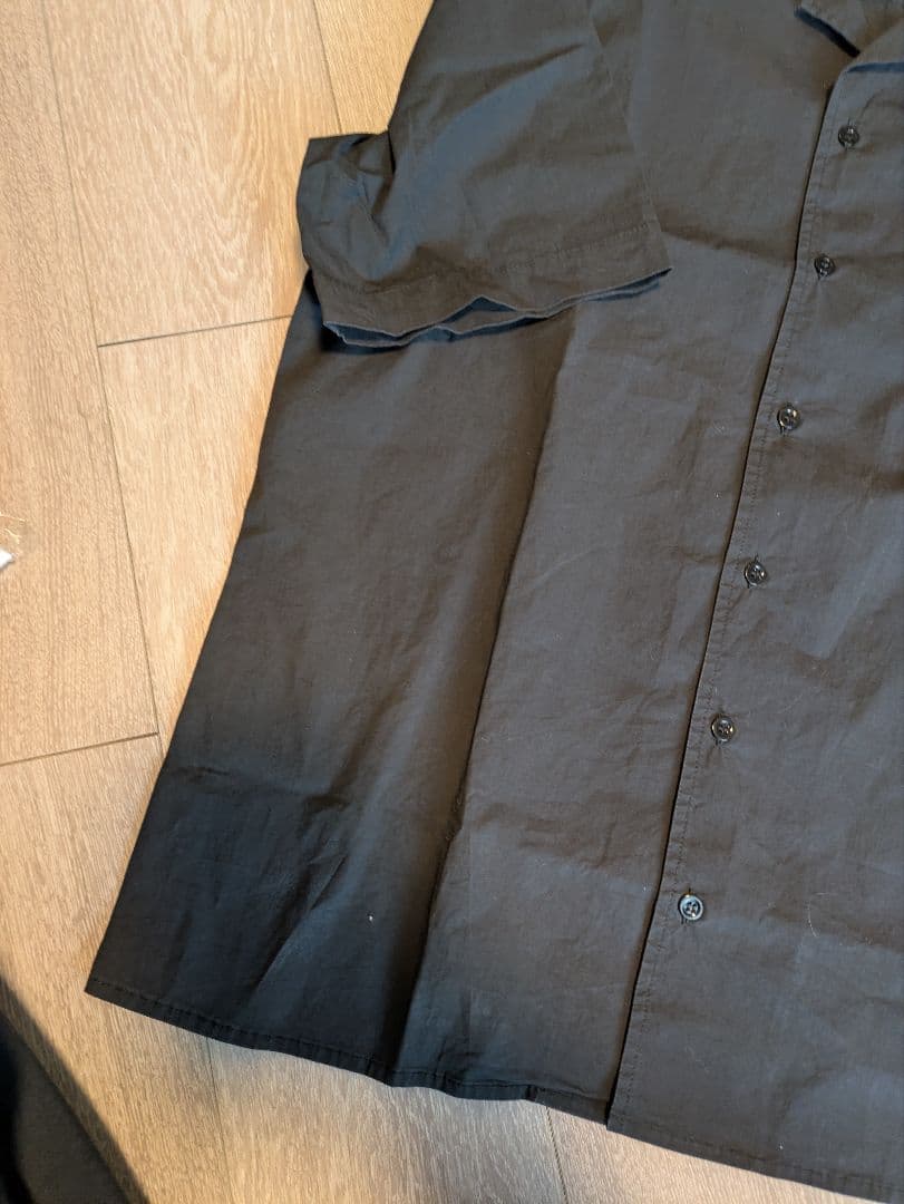 ラフシモンズ ブラック半袖シャツ 50