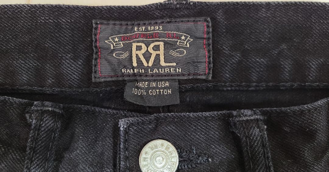 RRL ダブルアールエル ブラックデニム USA製