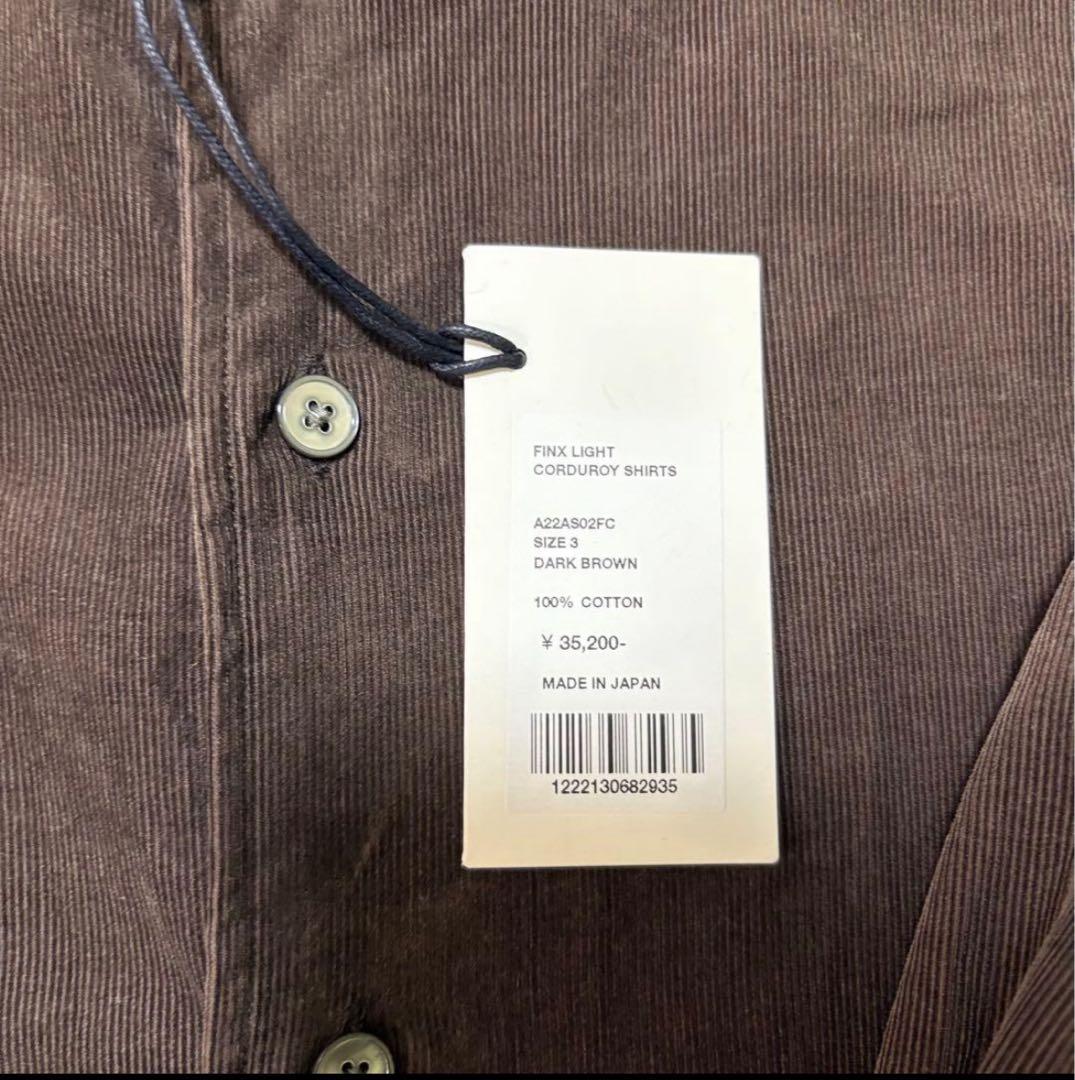 【極美品】AURALEE☆コーデュロイシャツ☆3☆ダークブラウン