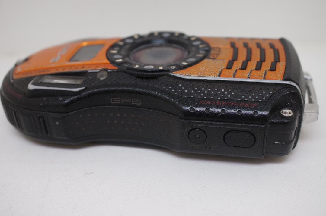 ☆実用中古品☆RICHO WG-5 GPS 防水カメラ オレンジ☆動作確認済☆