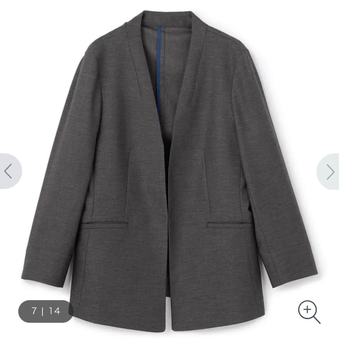 【限定値下げ】AOKI 麻調グレー スーツ上下セット15号