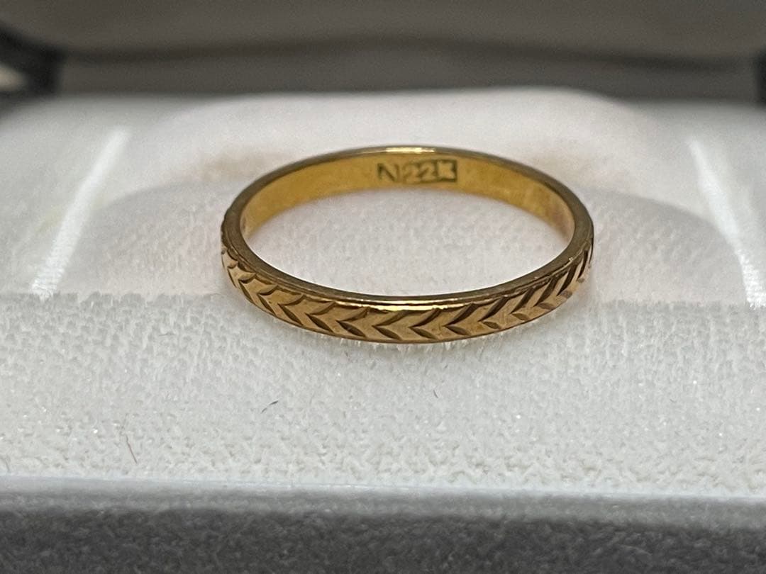 22K 純金 ゴールドリング 約13号 指輪 地金 資産用