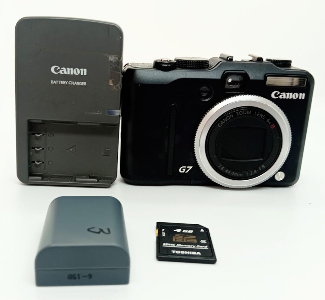 Canon PowerShot G7 10.0MP 黒 充電器、SDカード付き