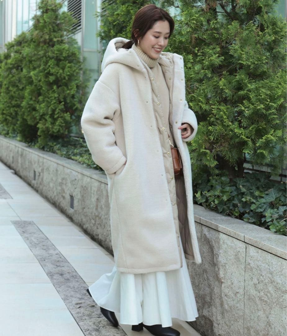 NOLLEY'S ×TAION ダイヤキルト×ボアロングダウン(リバーシブル)