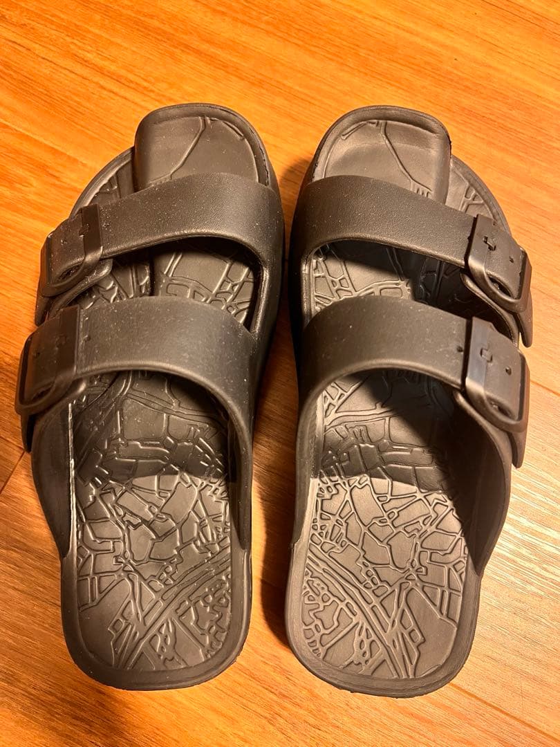 Racbaki ラクバキ イージーサンダル ラップ ブラック Mサイズ