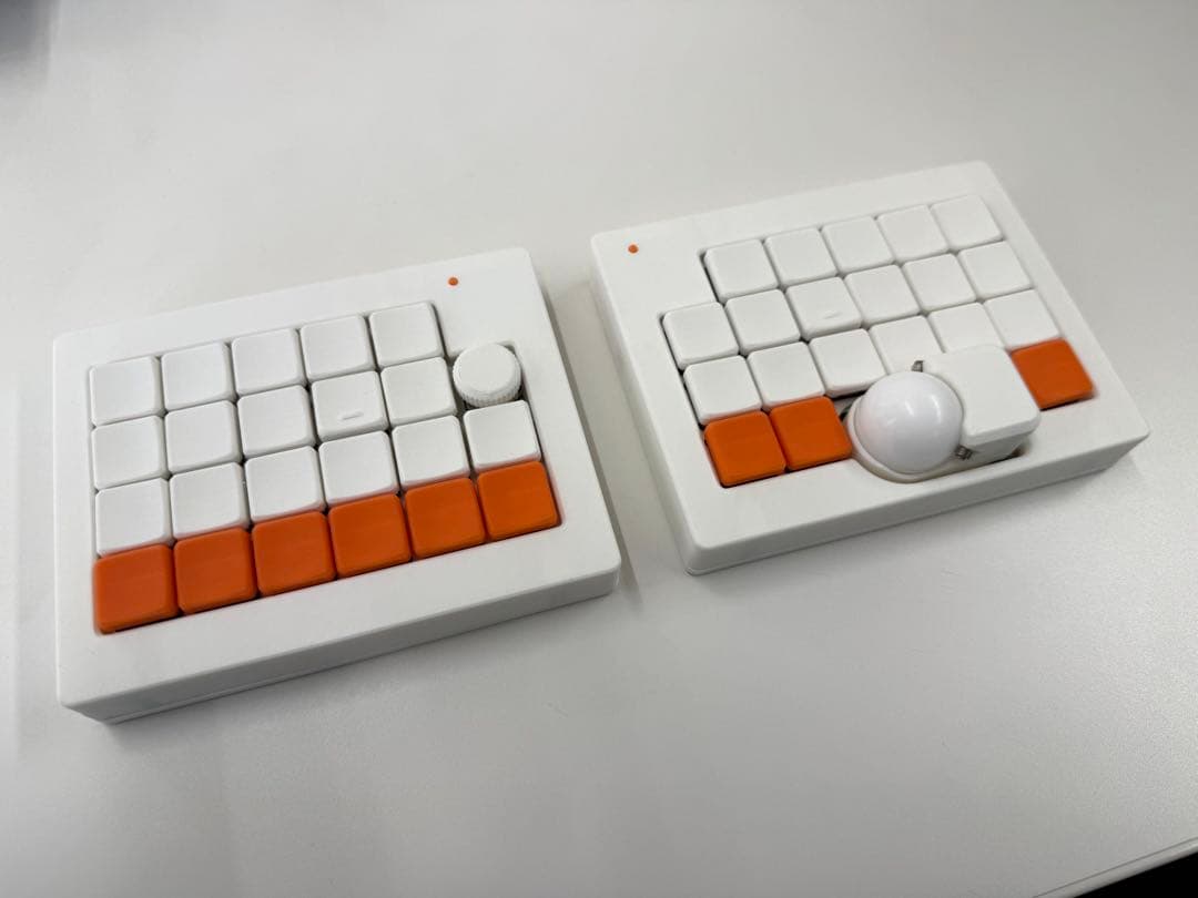 Orbee トラックボール ロープロファイル 無線分割キーボード zmk