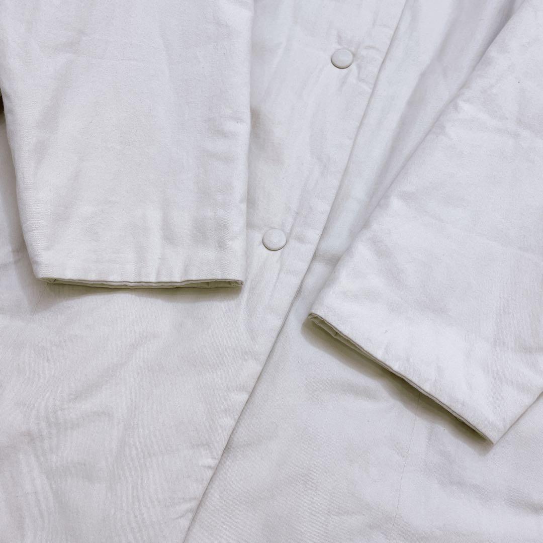 evam eva コットン パディング コート 中綿 ノーカラー ベージュ