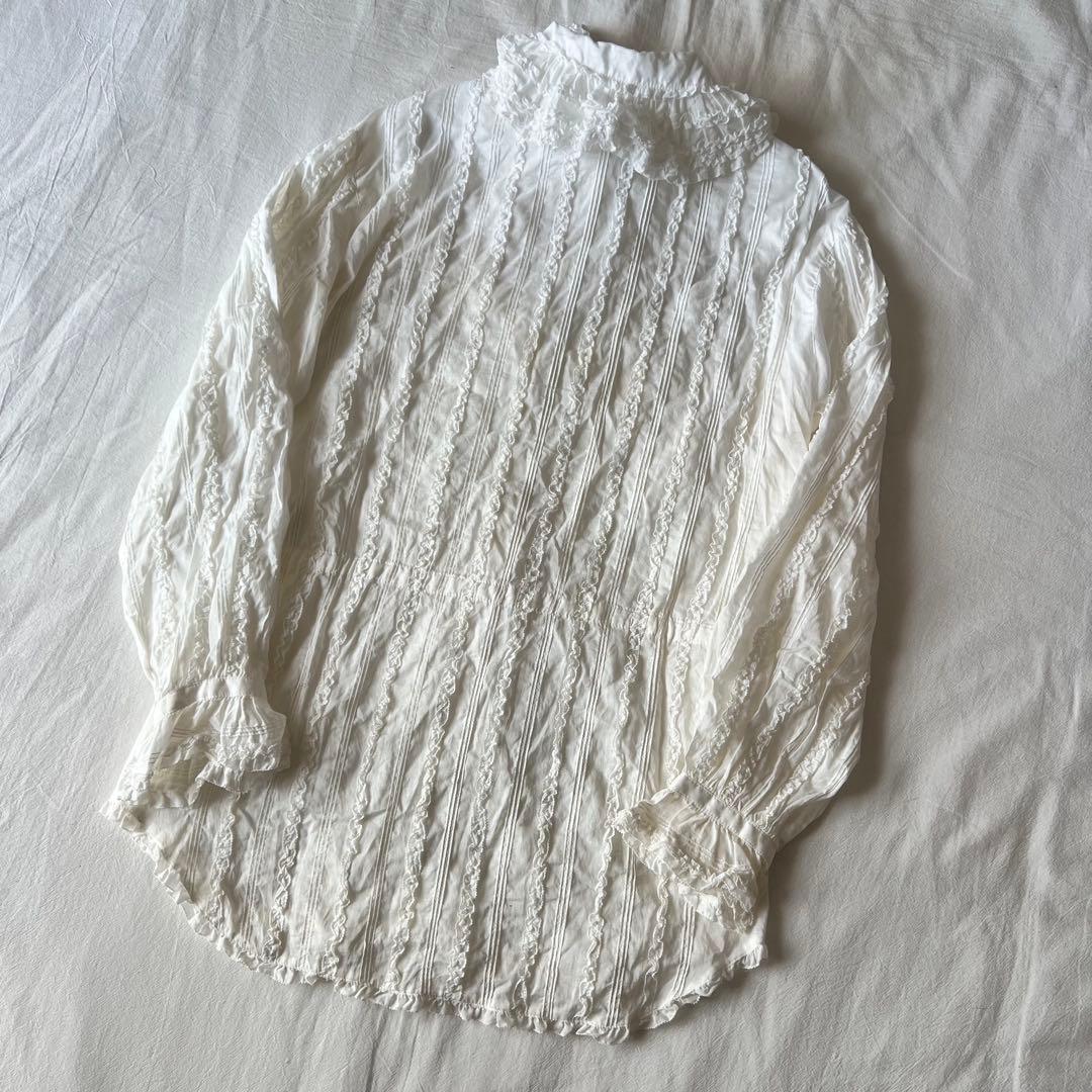 【高級】PINK HOUSE ピンクハウス フリル シャツ デザイン◎ ホワイト