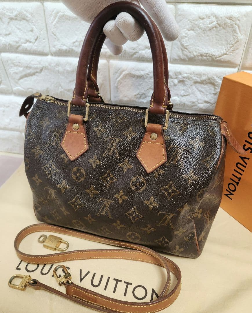 ルイヴィトン スピーディ25 ミニボストン ハンドバッグ ヴィンテージ加工