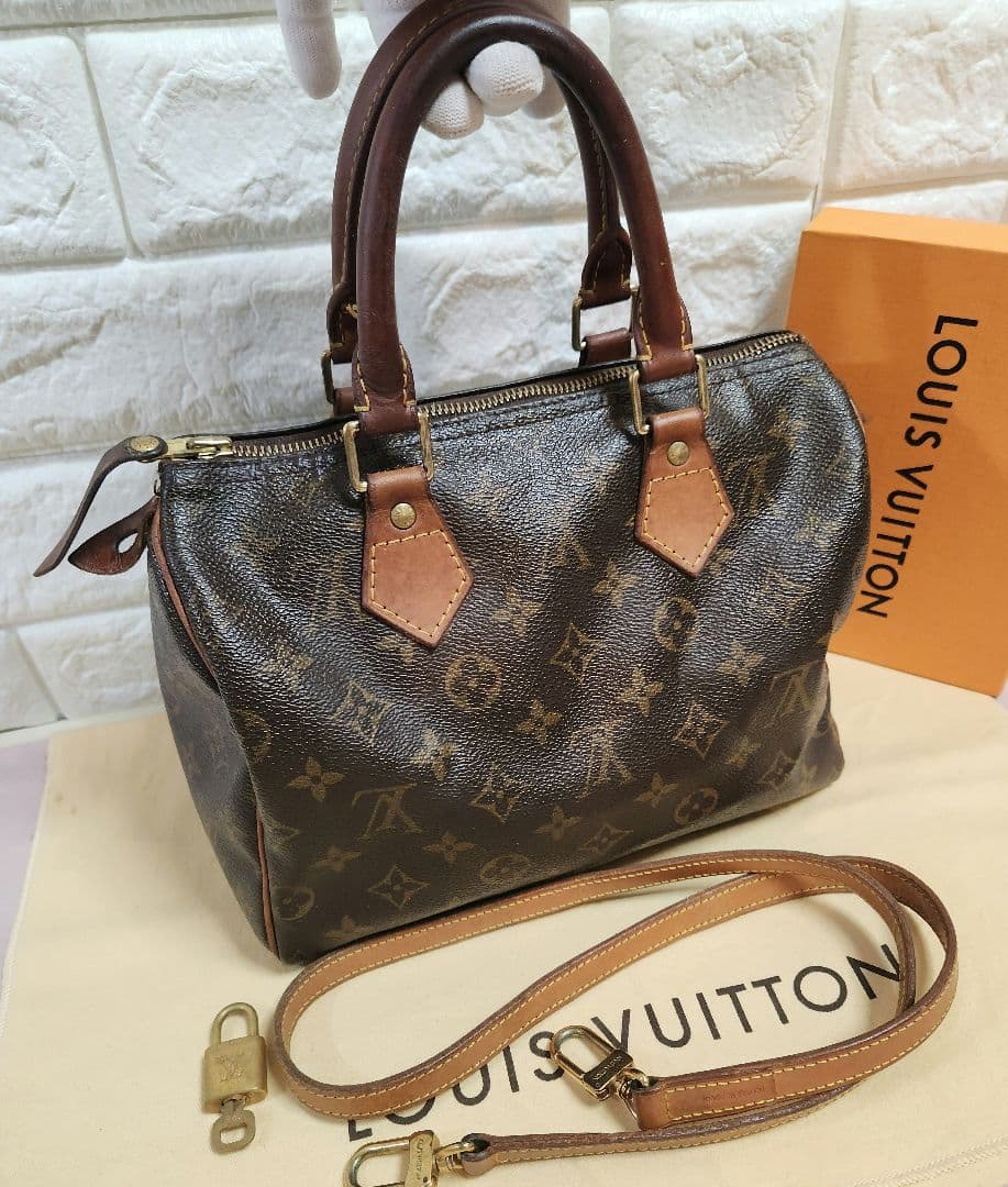 ルイヴィトン スピーディ25 ミニボストン ハンドバッグ ヴィンテージ加工