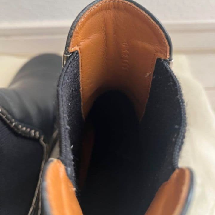 クロエ サイドゴアブーツ ショートブーツ レザー ブラック