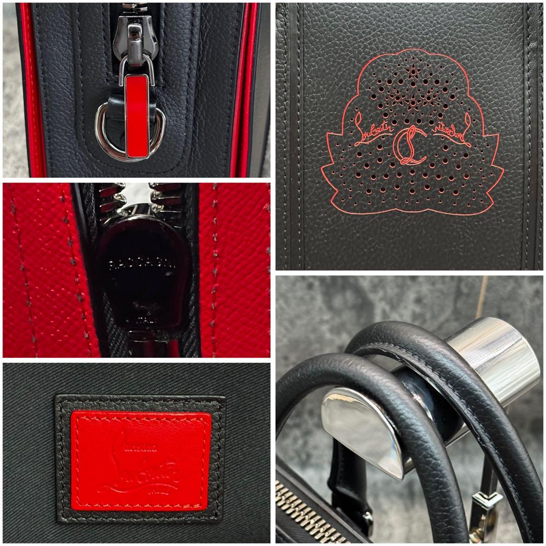 極美品 希少✨クリスチャンルブタン 2way ブリーフケース 斜め掛け レザー
