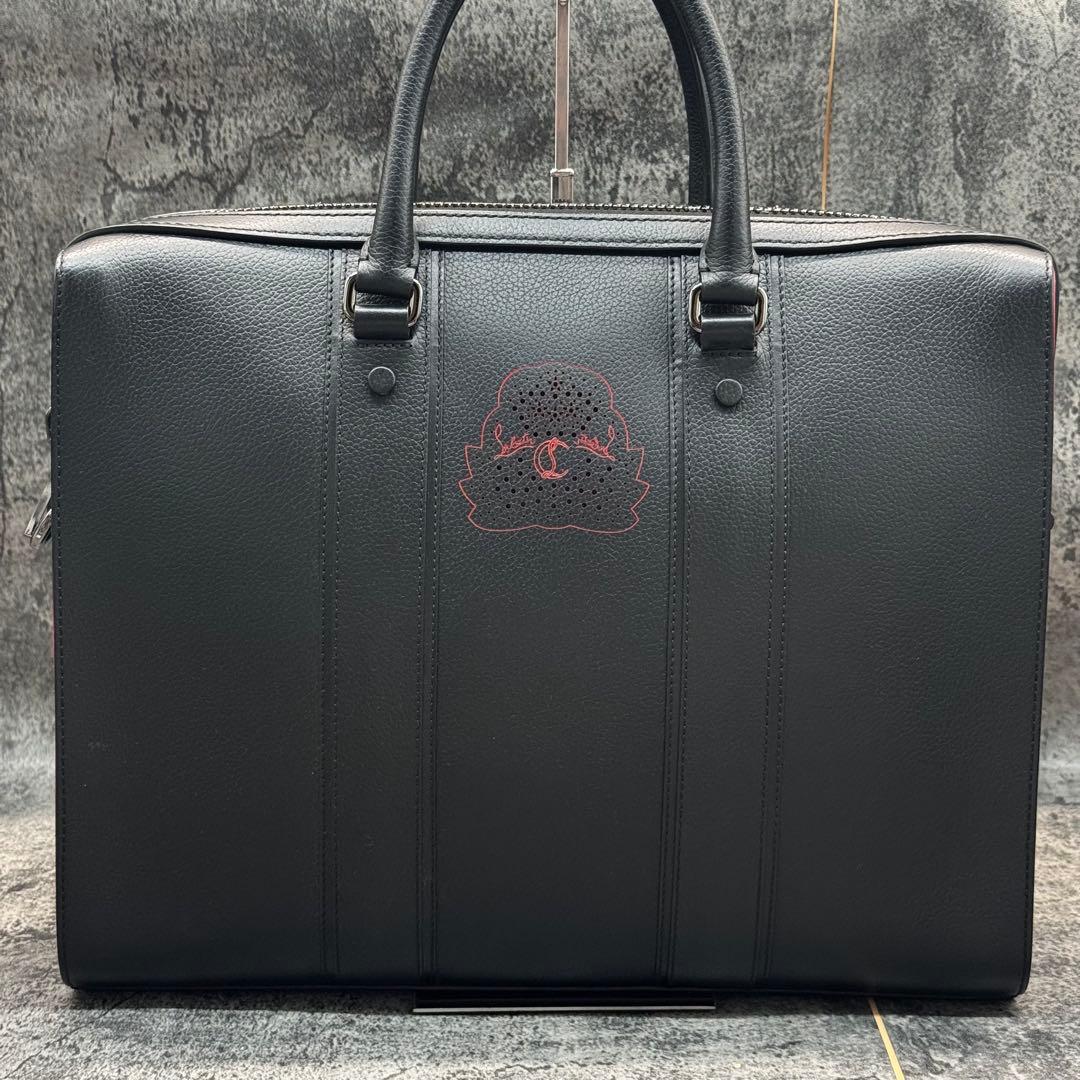 極美品 希少✨クリスチャンルブタン 2way ブリーフケース 斜め掛け レザー