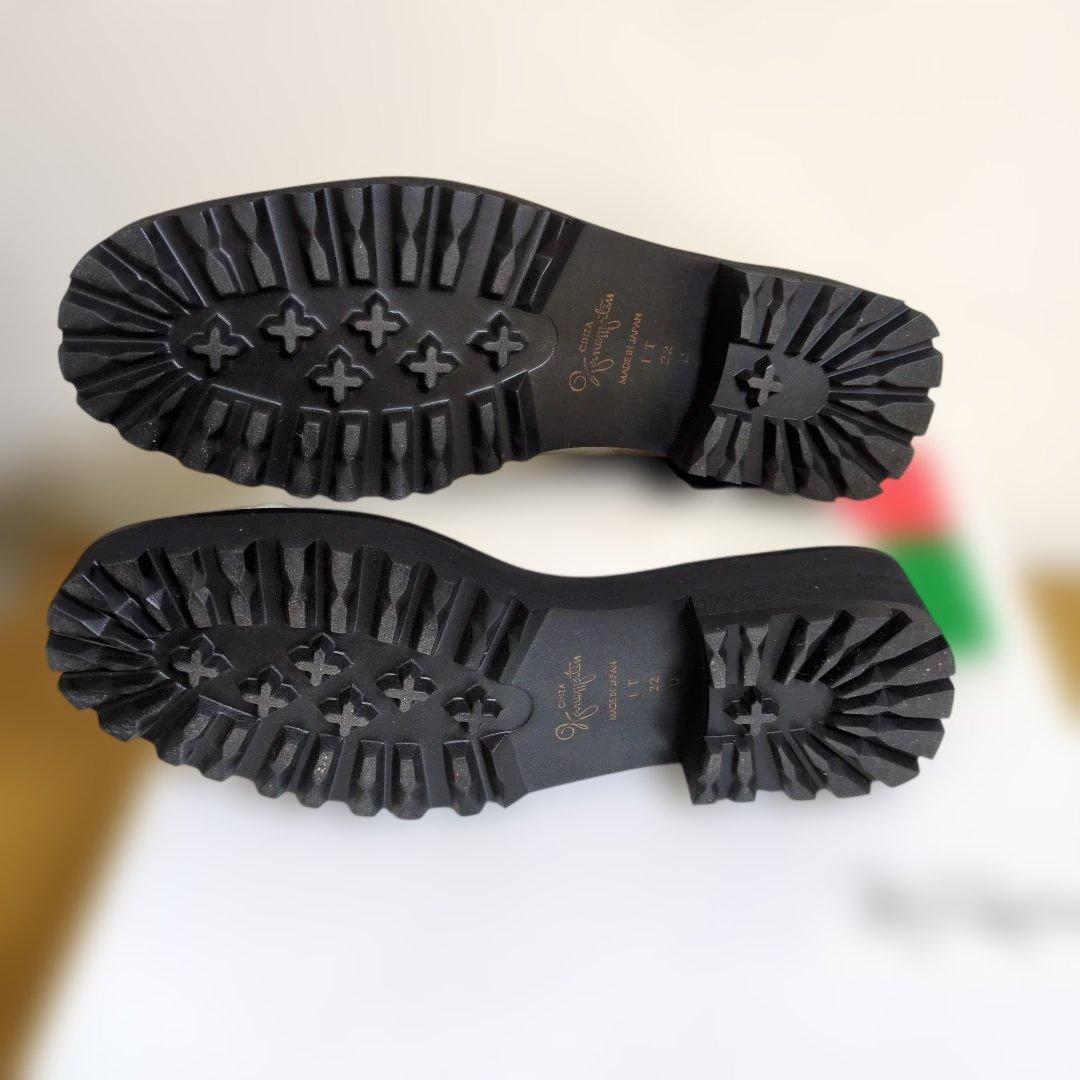 銀座カネマツ　雨晴兼用ホワイト サイドゴアブーツ　新品未使用22cm