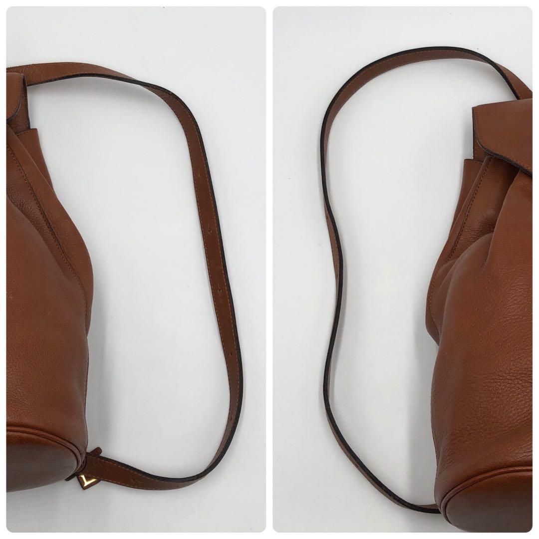 ［美品］デルヴォー カーフ レザー 本革 リュックサック バックパック