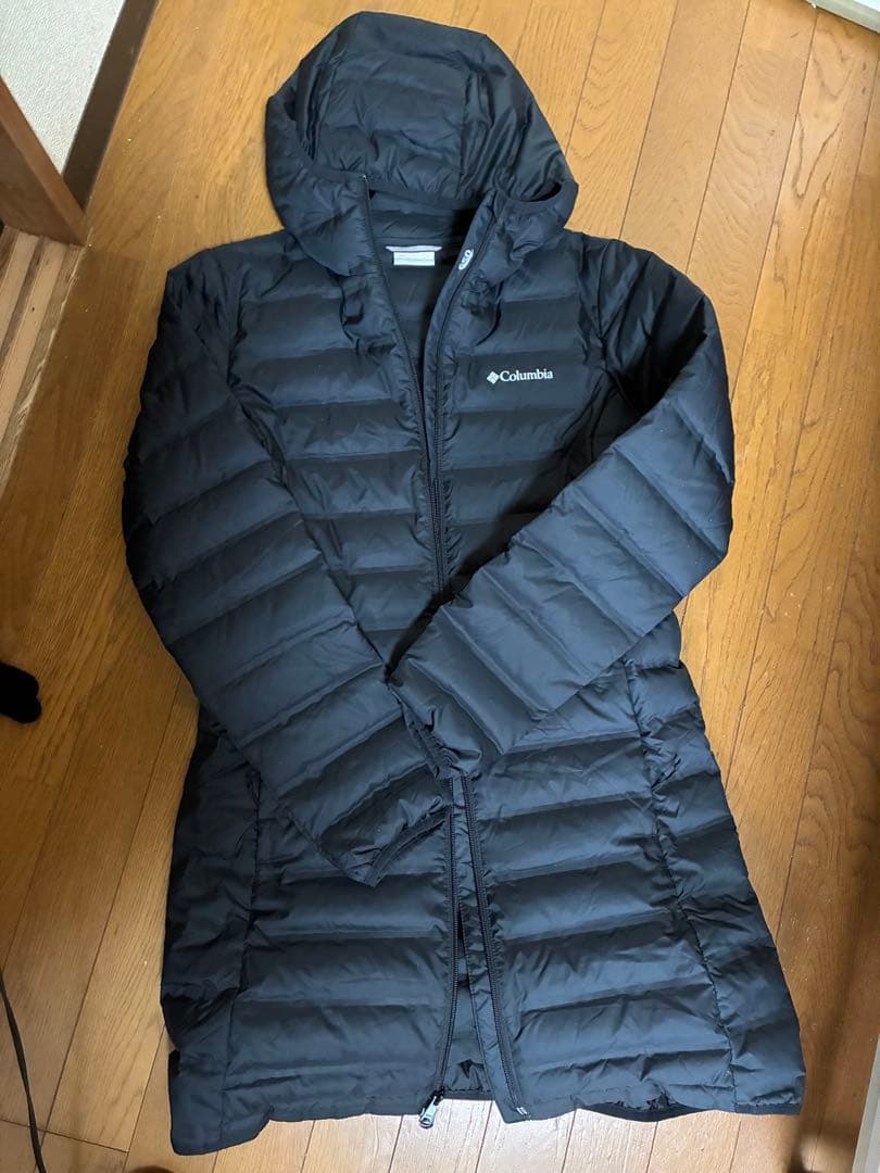 Columbia フード付きロングダウンジャケット　M