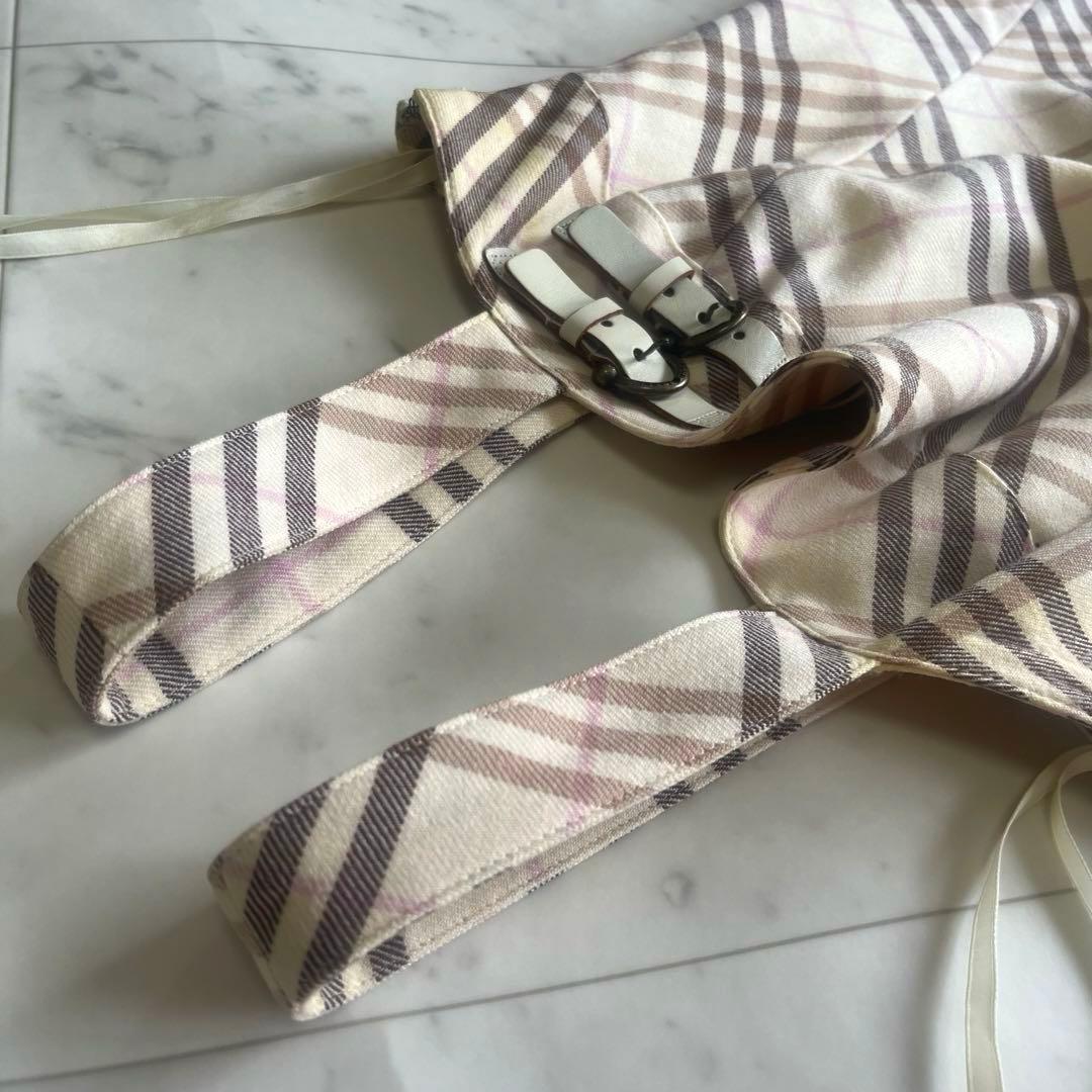 Burberrバーバリー　キャミソール　ノバチェック　ベルト　プリーツ　Aライン