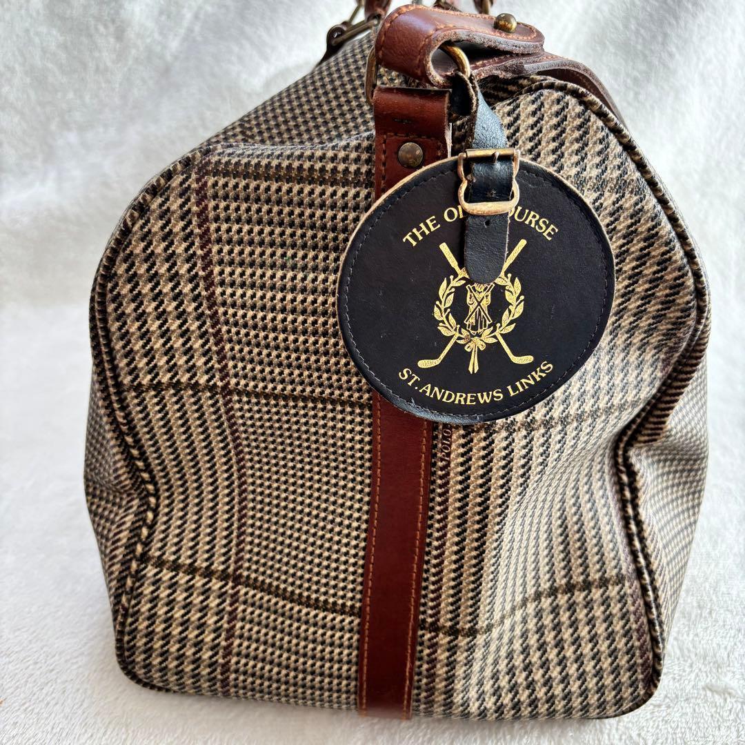 ポロラルフローレン ボストンバッグ PVCレザー２WAY ブラウン ヴィンテージ