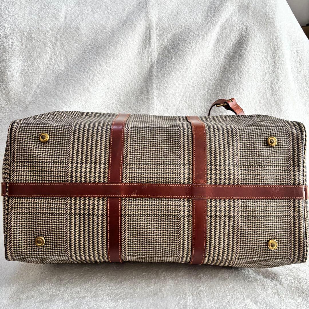 ポロラルフローレン ボストンバッグ PVCレザー２WAY ブラウン ヴィンテージ