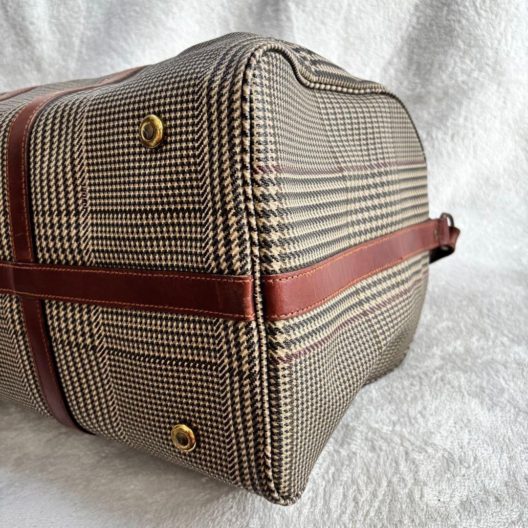 ポロラルフローレン ボストンバッグ PVCレザー２WAY ブラウン ヴィンテージ